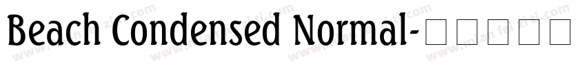 Beach Condensed Normal字体转换